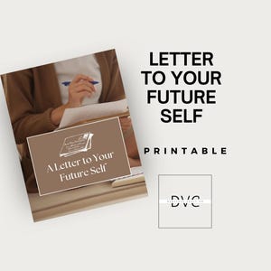 Carta a tu yo futuro imprimible / Recuerdo personalizado / Regalo de autorreflexión para el crecimiento, el establecimiento de metas y la inspiración / Idea de regalo única /