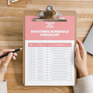 Toddler Daily Routine Checklist Printable PDF | Parenting Daily Infant ...