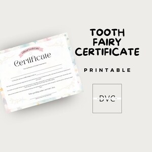 Tooth Fairy Cert Druckbare PDF | Personalisierte magische Belohnung & wunderliche Andenken für die Feier der verlorenen Zahn der Kinder