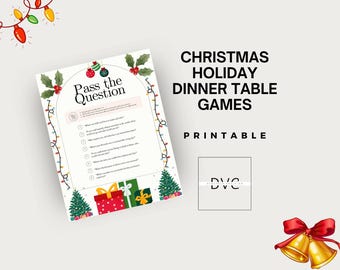 Holiday Dinner Table Games: Fun Family Activities (PDF Printable Set)