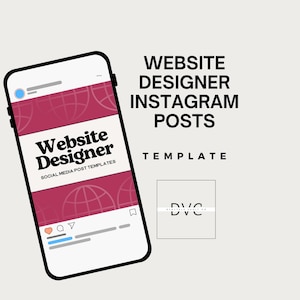 Website Designer Instagram Post Templates: Editable Canva Social Media
