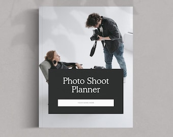 Photo-Shoot Planner PDF | Printable Photography Session Organizer, Shot List and Timeline Planner, Professional Photoshoot Planning Guide