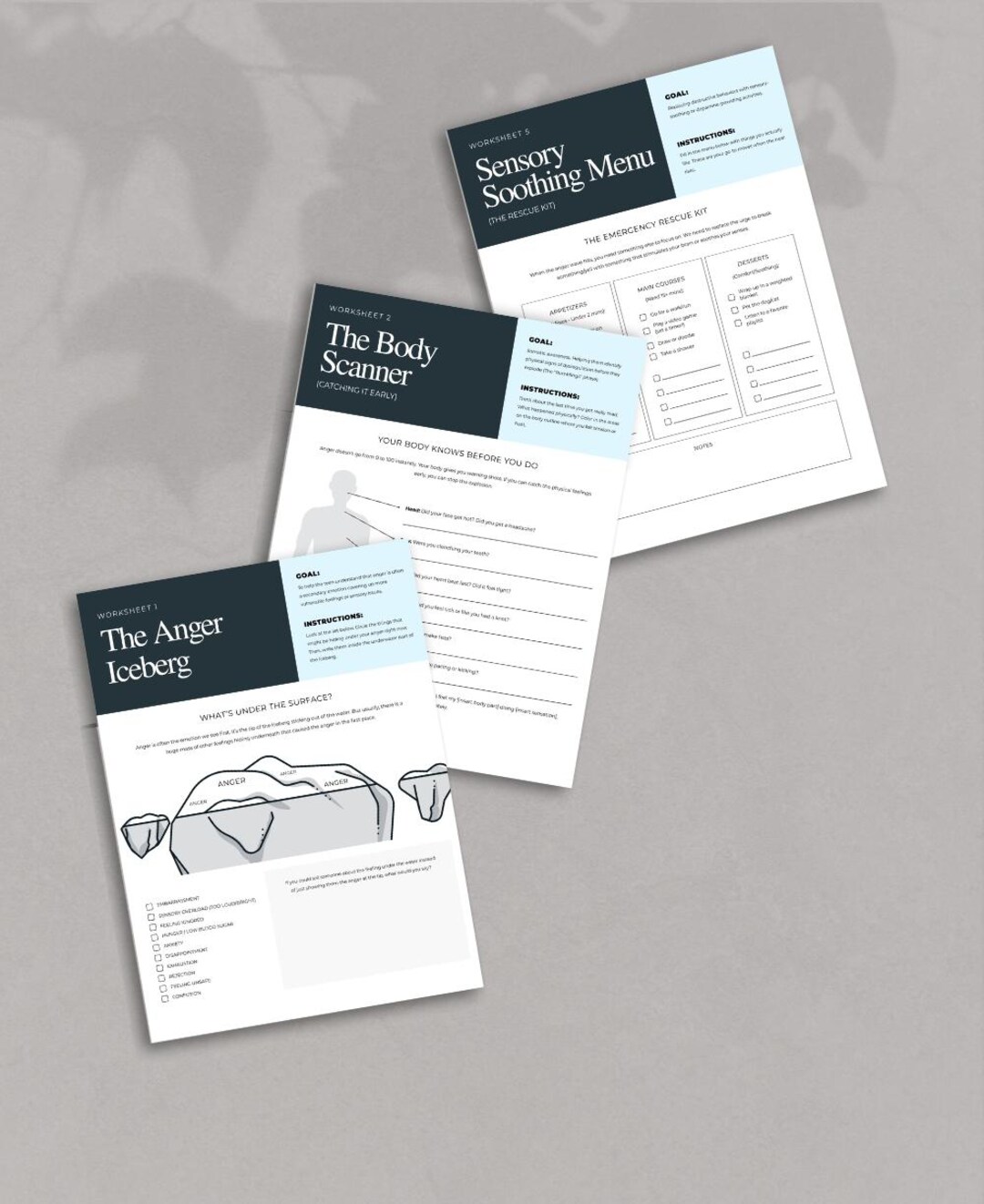Teen Anger Management Worksheets Printable for Emotional Regulation ...