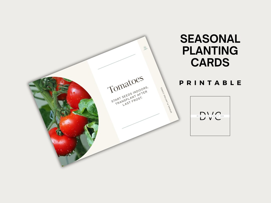 Seasonal Vegetable Planting Cards: Garden Planner Set (PDF Download) - Etsy