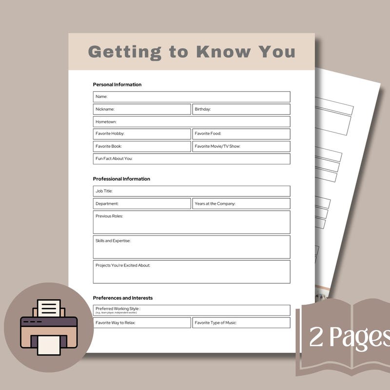 Employee Bio Template Etsy Employee Bio Template Etsy