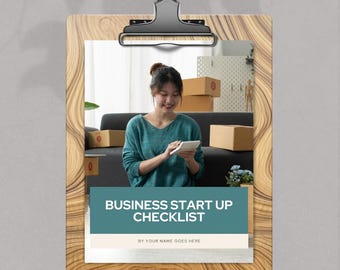 Business Start-Up Checklist Printable for New Entrepreneurs, Small Business Planner PDF, Startup Guide Worksheet for Online & Home Business