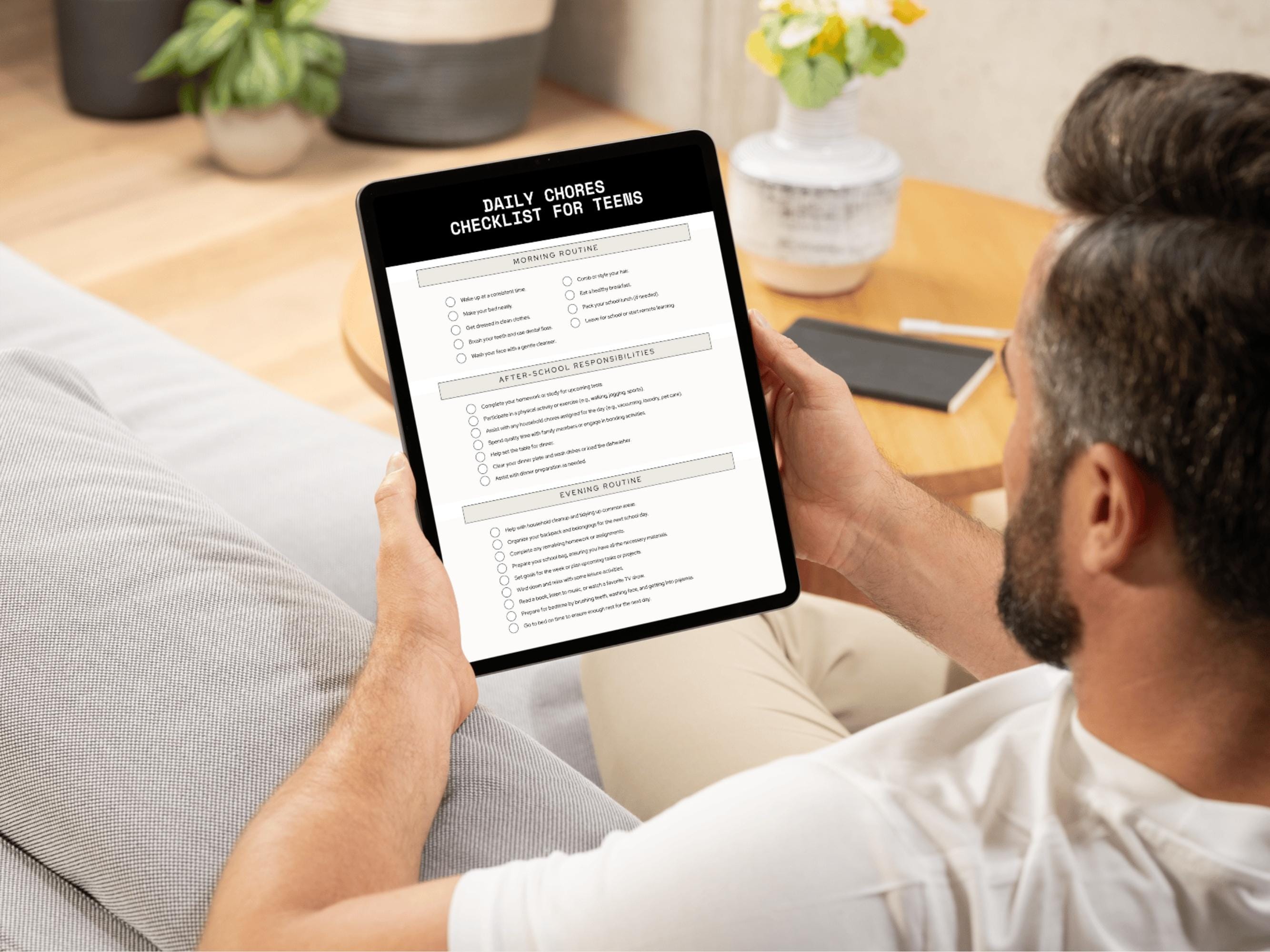 Teen Chore Checklist Printable: Daily & Weekly Task Tracker (digital ...