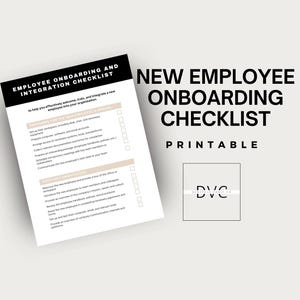 New Employee Onboarding & Integration Checklist Printable PDF | New Employee Checklist | HR Onboarding Process | Employee Welcome Guide |