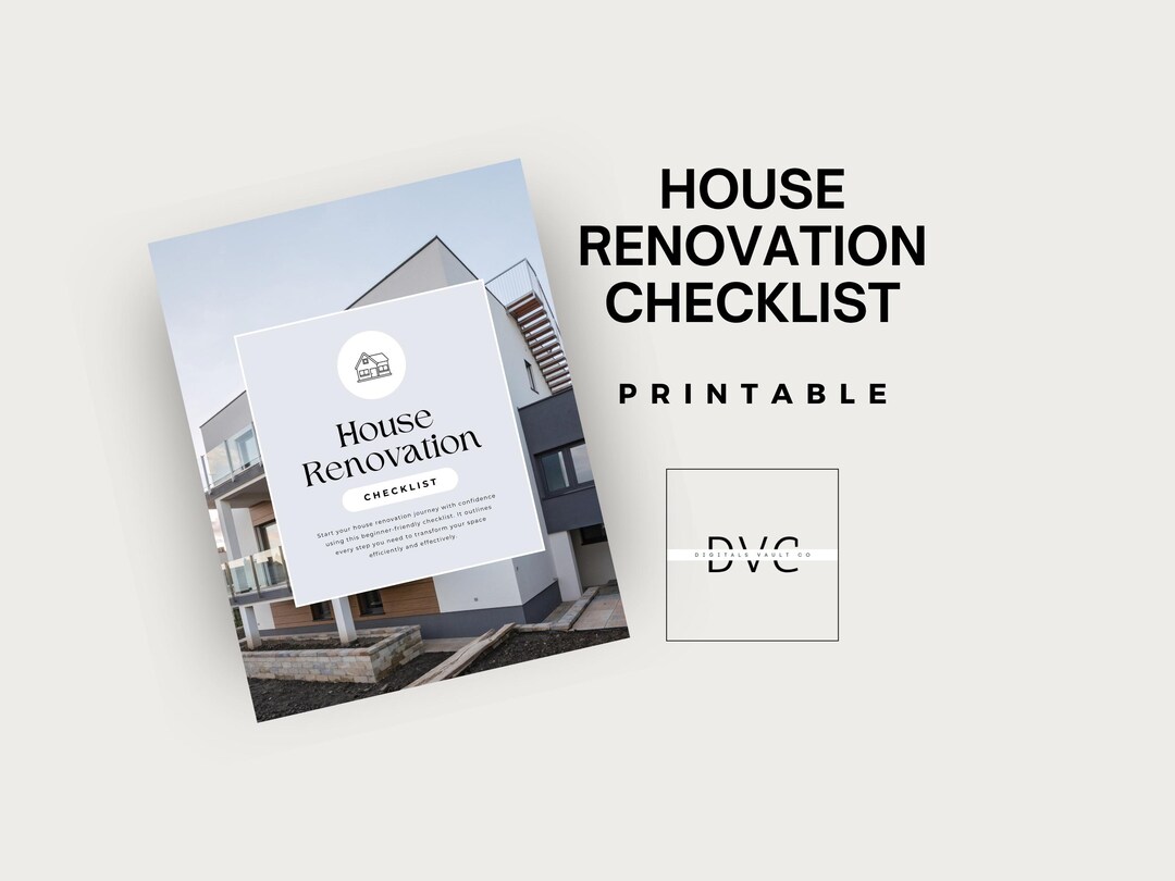 Post Renovation Checklist.pdf House Renovation Checklist PDF for Home Remodel Planning Step by Step ...