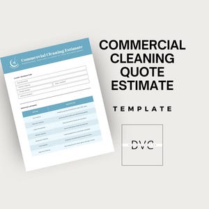 Commercial Cleaning Estimate Template: Customizable Quote Form (Canva Editable)