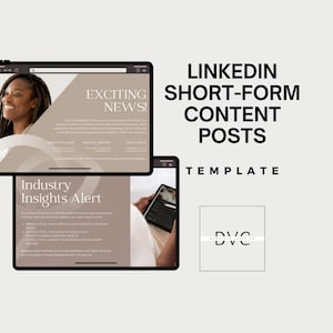 LinkedIn Short-Form Posts Template  | LinkedIn Content, Marketing Strategy Update | Business and Branding Social Media Kit |