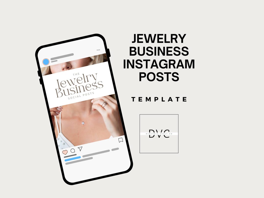 Jewelry Instagram Template | Editable Canva Luxury Jewelry Social Media ...