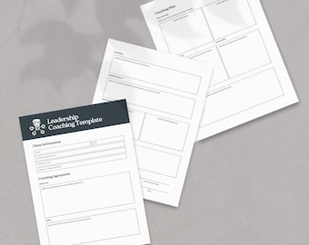 Leadership Coaching Forms Template Executive Coaching Worksheets Client Intake Forms Goal Setting & Progress Tracking Tool Editable in Canva