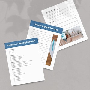 New Employee Training Checklist Canva Template Onboarding Process Planner HR Training Guide Employee Orientation Tracker Digital Download