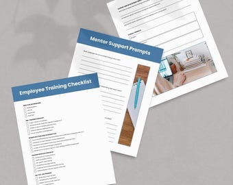 New Employee Training Checklist Canva Template Onboarding Process Planner HR Training Guide Employee Orientation Tracker Digital Download