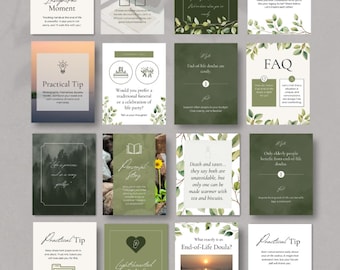 End-of-Life Doula Instagram Template Compassionate Death Care Content Kit Educational IG Posts for Hospice and Soul Work Editable in Canva