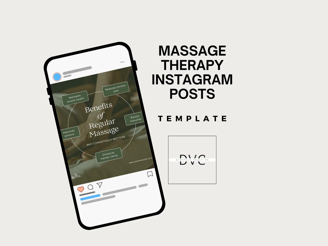 Relaxation Posts Massage Therapy Instagram Posts Template | Customizable Therapist ...