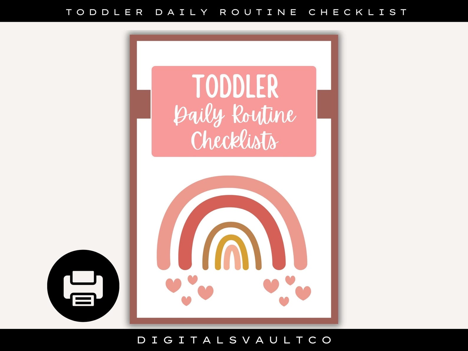 Toddler Daily Routine Checklist Printable PDF | Parenting Daily Infant ...