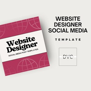 Modelos de mídia social para designers de sites | Design de sites personalizável para mídia social | Branding de agência criativa editável | Promoção de design de sites |