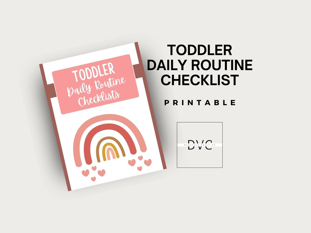 Toddler Daily Routine Checklist Printable PDF | Parenting Daily Infant ...