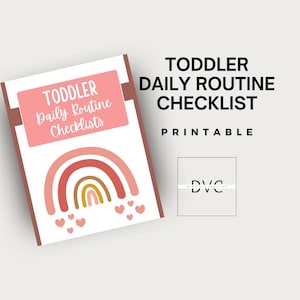 Kleinkind tägliche Routine Checkliste druckbare PDF | Tagebuch für Kleinkinder erziehen | Kinderorgansiation | Diagramm der Entwicklung | Tagesablauf |