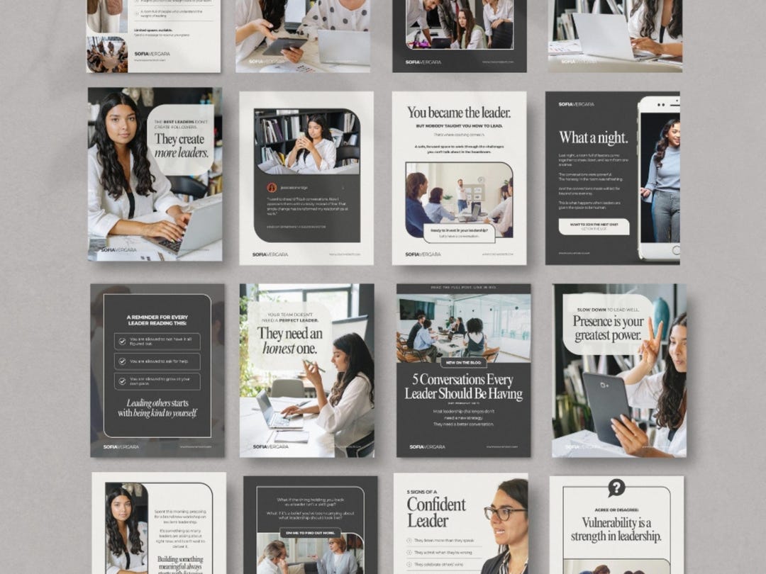Professional Head Coach Post Example Leadership Coach Instagram Template Business Posts for Executive ...