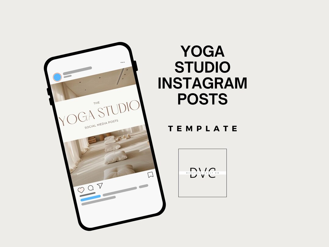 Yoga Studio Instagram Template Bundle Social Media Post and Story Canva ...