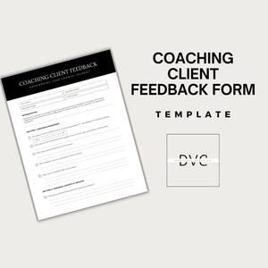 Coaching Client Feedback Form: Editable Satisfaction Template (Digital Download)