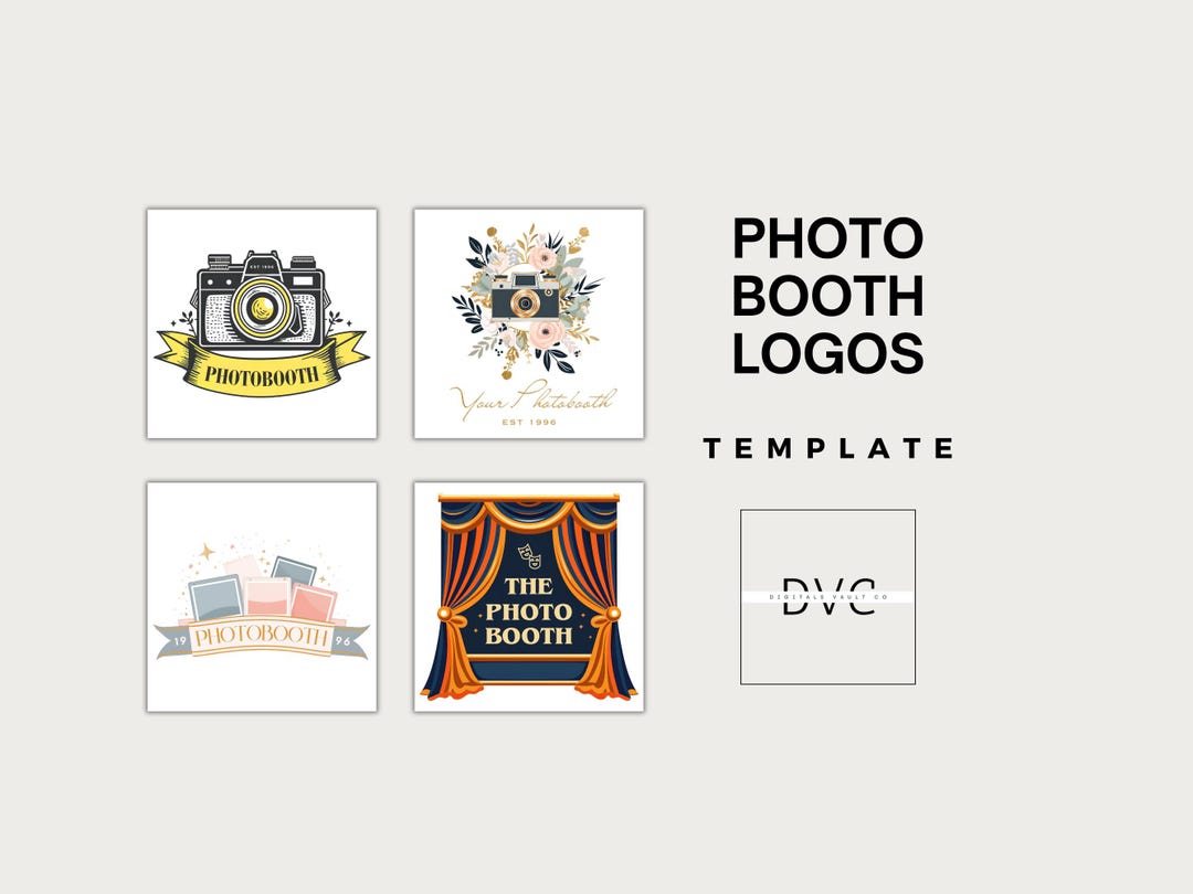 Booth Logo Sample Photo Booth Logos Template Fun Event Branding Design for Party Wedding ...