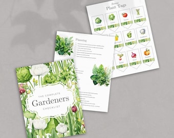 Gardeners Guide and Checklist PDF Printable Gardening Planner for Beginners Seasonal Plant Care Home Garden Organization Growing Tips
