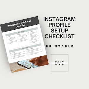 Lista de verificación de configuración de perfil de Instagram (PDF) para creadores y pequeñas empresas Aspectos destacados de la optimización de la biografía Marca Guía de crecimiento SEO