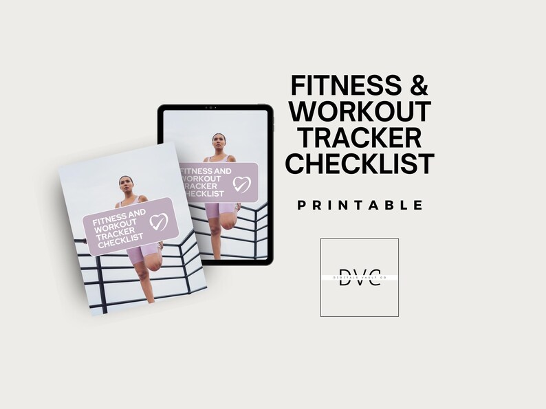 Fitness and Workout Tracker Checklist PDF Printable Exercise Log ...