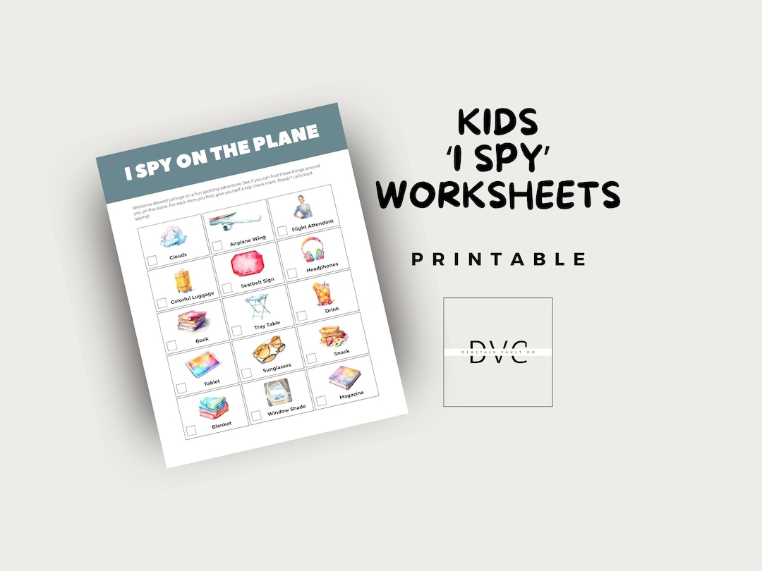 Kids 'I Spy' Sheets Printable PDF | Fun Kids Activities Sheets ...