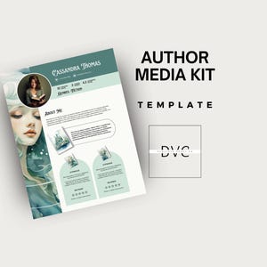 Author Media Kit Template | Professional and Customizable Press Kit for Writer Book Promotion | Boost Your Author Brand and Media Outreach |