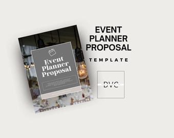 Event Planner Proposal Template | Professional Customizable Event Planning Contract, Budget and Service Outline for Client Proposals |