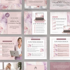 Web Designer Instagram Template Web Design Social Media Posts Modern Carousel Content for Designers and Developers Editable in Canva