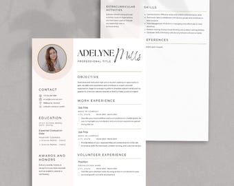 Modèle Canva de curriculum vitae d'élève du secondaire pour les candidatures à un premier emploi Mise en page claire et professionnelle de CV pour ado Conception de curriculum vitae d'élève modifiable