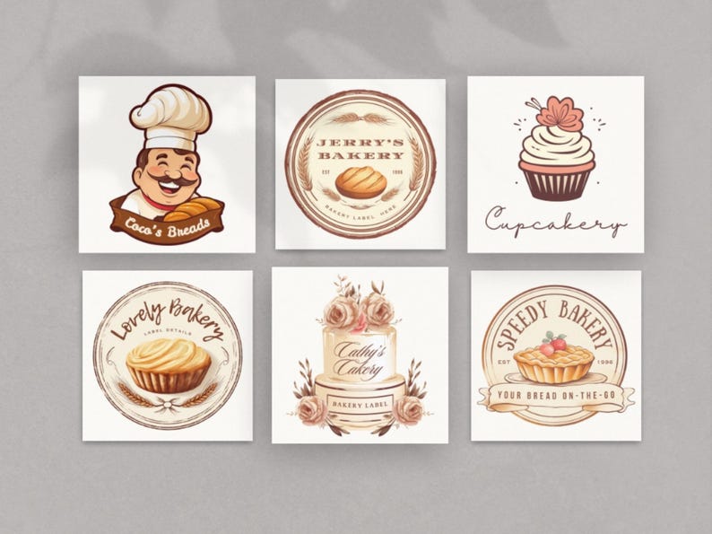 Bakery Logos Template for Bakeries and Home Bakers Logo Designs Cake ...