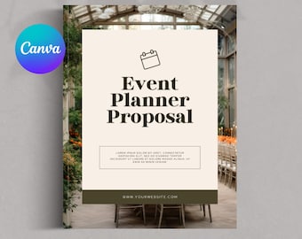 Event Planner Proposal Template Professional Event Planning Document Clients Services Pricing Timeline Business Branding Editable in Canva