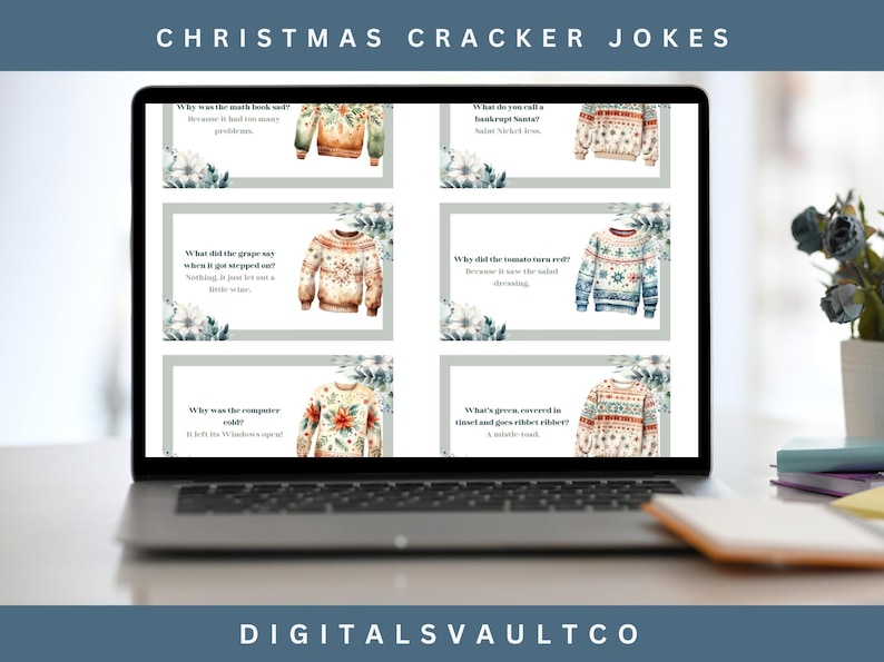 Christmas Cracker Jokes Printable Festive Family Fun Ideas Holiday ...