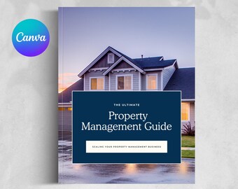 Property Management Guide Template Landlord Operations Manual for Rental Properties Tenant Management Maintenance Planning Editable in Canva
