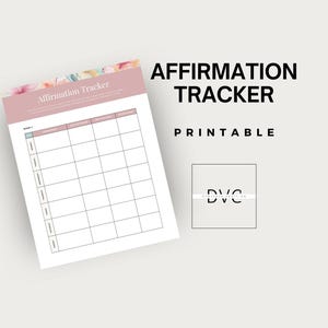 Tracker di affermazioni stampabile / Aumenta la positività, costruisci la fiducia e monitora la crescita personale ogni giorno per una mentalità più felice e sana /