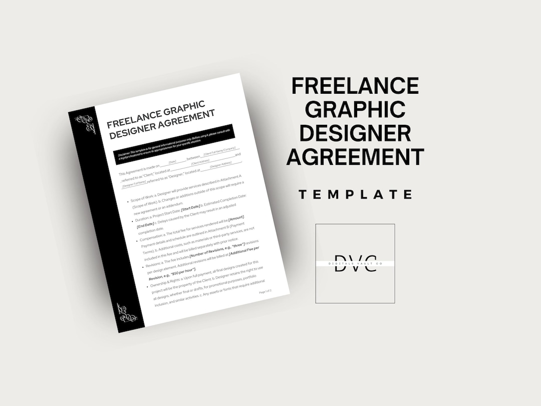 Freelance Graphic Designer Agreement Template: Editable Creative ...