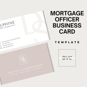 Plantilla de tarjeta de presentación para agente hipotecario / Profesional y personalizable / Perfecta para agentes de préstamos y corredores inmobiliarios / Fácil de editar /