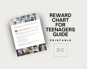 Teenager Reward Guide and Chart Printable | Minimalist Academic Tracker and Motivation System for Teens, Reward Guide for Positive Behavior