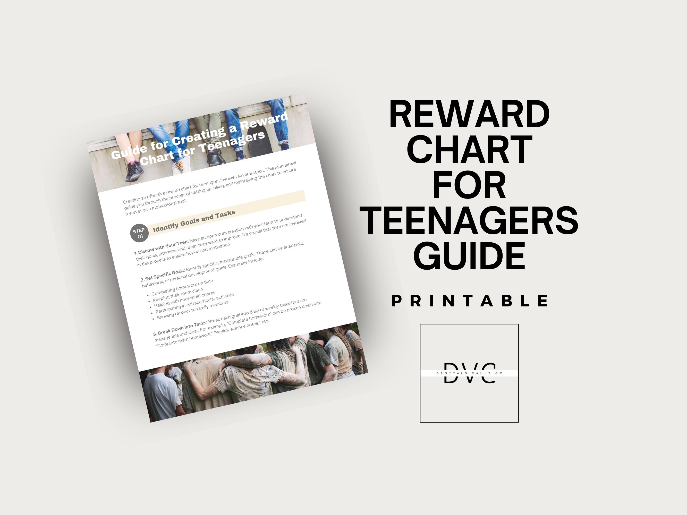 Teen Reward Chart Kit: Minimalist Printable Motivation System (PDF) - Etsy