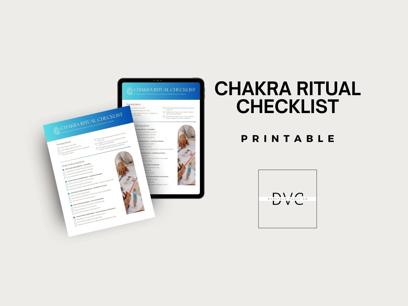 Chakra Ritual Checklist Printable | Daily Energy Healing Routine to ...