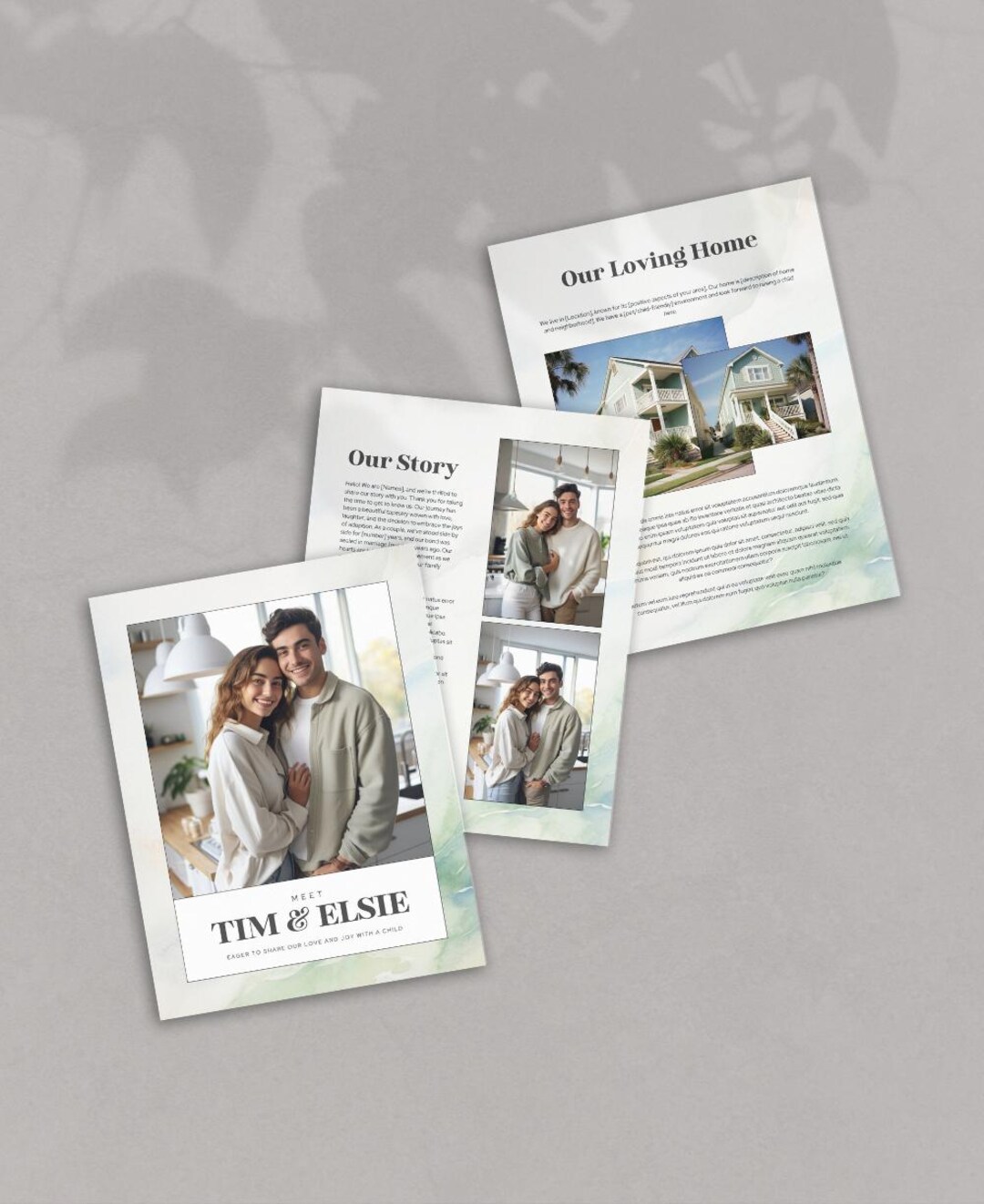 Adoption Profile Template Family Adoption Book Profile Pages ...