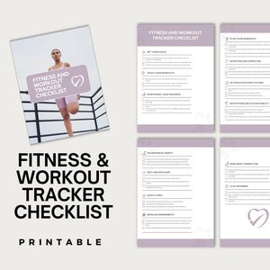 Fitness and Workout Tracker Checklist PDF Printable Exercise Log ...