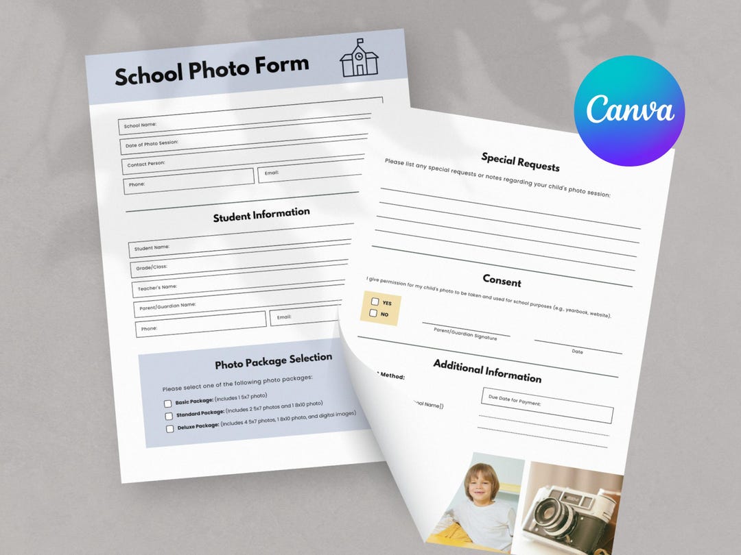 School Photo Form Template Student Picture Day Parent Consent ...